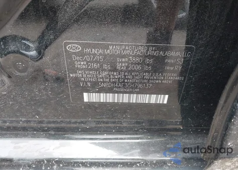 2016 Hyundai Elantra Value Edition from USA, damaged, VIN 5NPDH4AE3GH796137